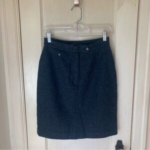 Wool Skirt J. Peterman Company Charcoal Grey Wool Pencil Skirt Size 8